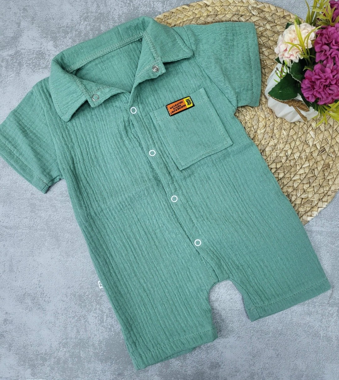 песочник из муслина,песочник муслиновый,песочник для малыша,одежда для новорожденного,песочник муслин