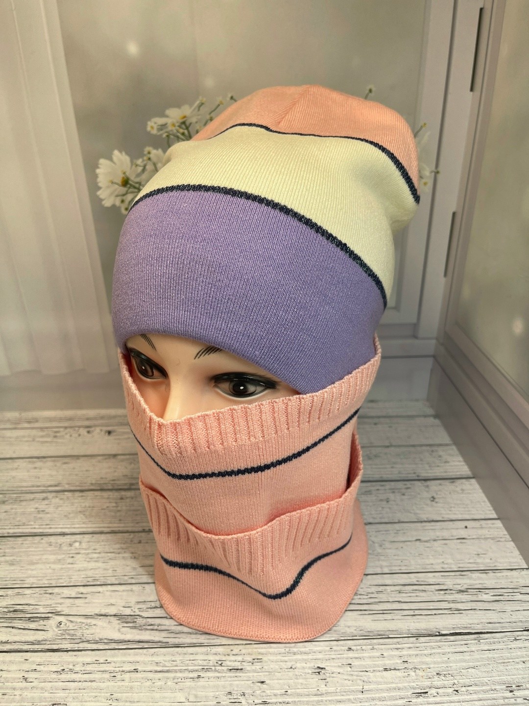 шапка для детей,детский комплект шапка и снуд,шапка и снуд,шапка снуд комплект,шапка со снудом женская комплект