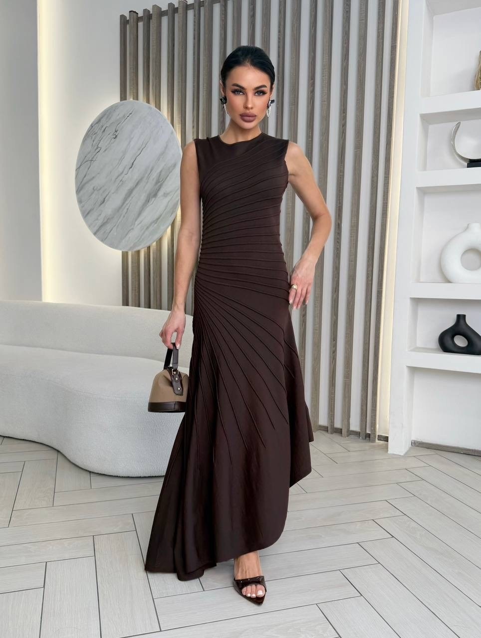 платье,женское платье,платье коричневое,платье миди