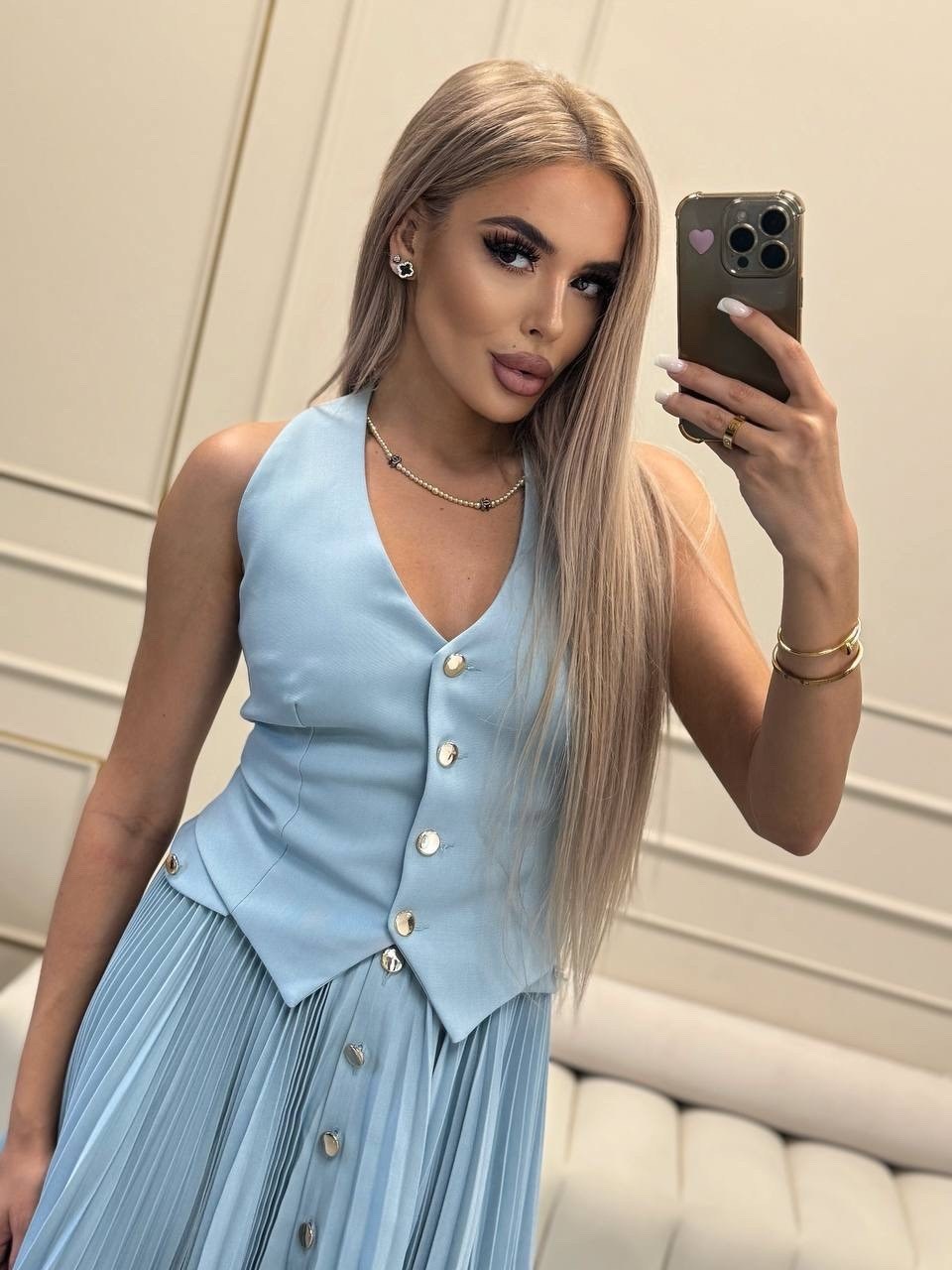 костюм с юбкой женский,костюм с юбкой,жилет и юбка,костюм с юбкой летний,летний костюм с юбкой и жилеткой классический amsia цвет голубой