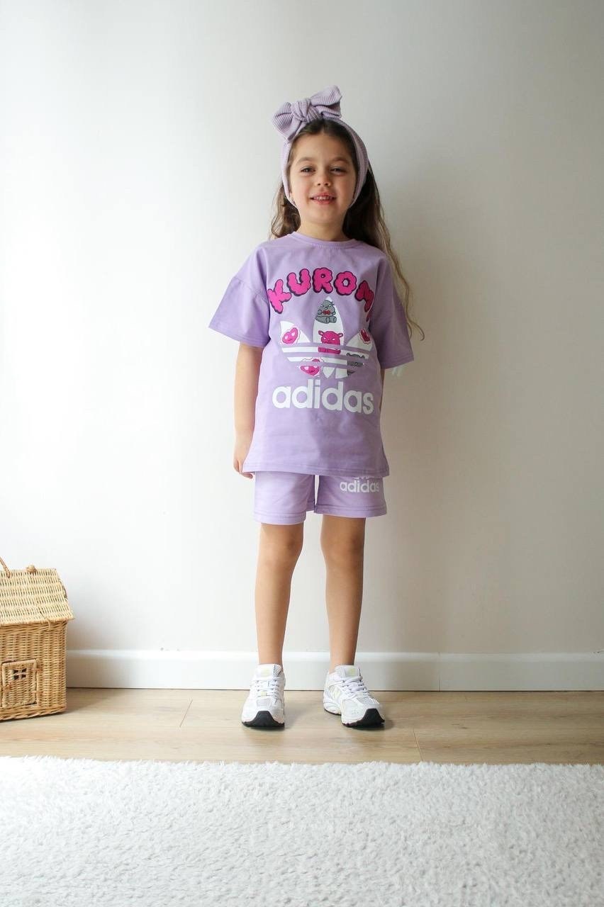 летний костюм для девочек,костюм для девочек,комплект футболки,adidas original,ребенок