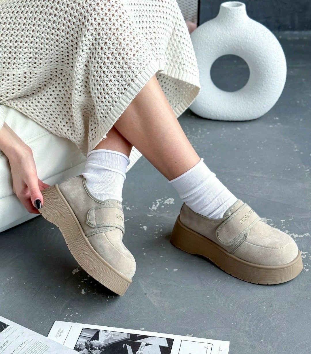 , повседневные,женская ,обуви,лоферы замш