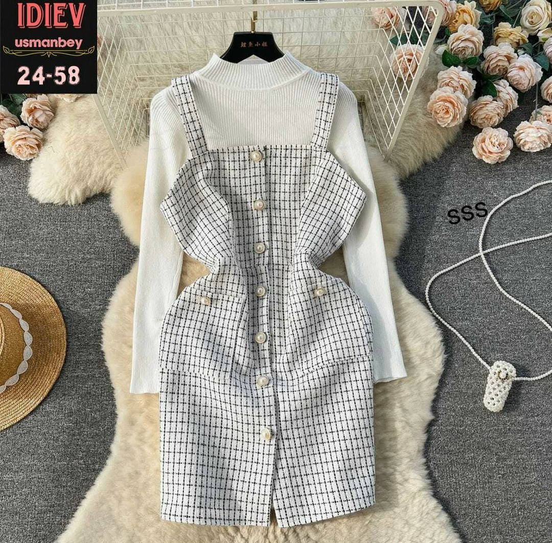 твидовый сарафан,твидовый сарафан женский,сарафан зимний женский,сарафан в клетку,сарафан женский зимний в клетку