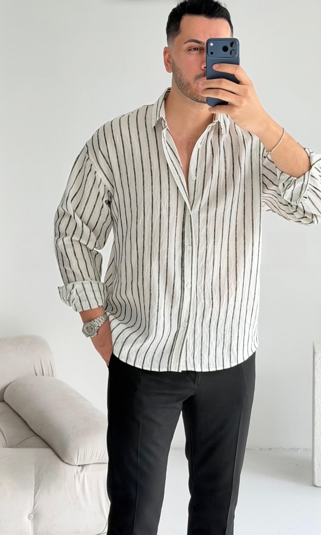 keten gömlek,рубашка в полоску,мужская мода,мужская рубашка в полоску с длинным рукавом,повседневная рубашка в полоску