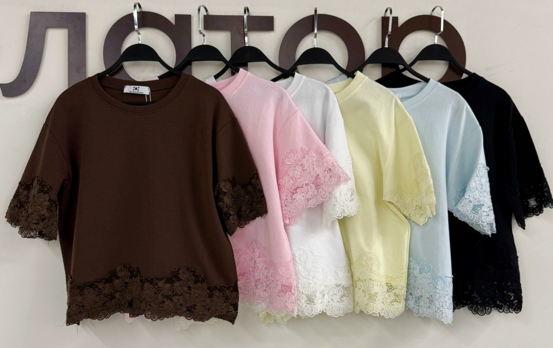 футболка с кружевами,кружевная футболка,футболки женская,стильная блуза,блузка стильная