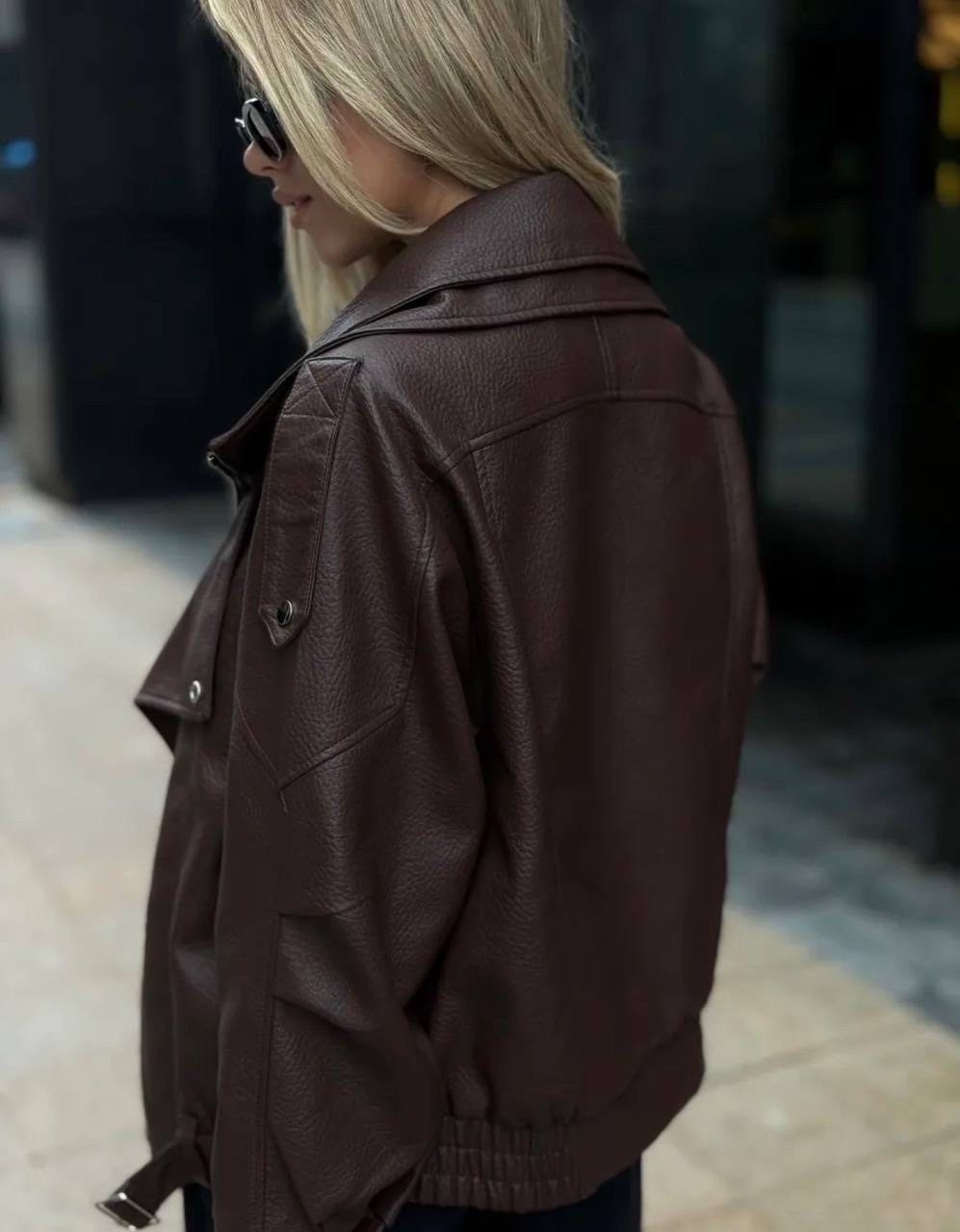 кожаная куртка,косуха куртка кожаная оверсайз chauzi,кожаная куртка косуха,куртка косуха,куртка косуха женская