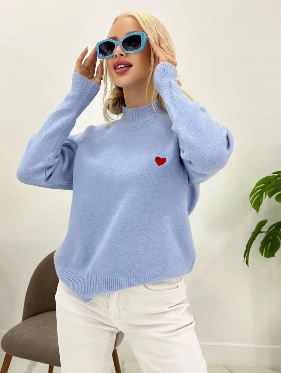 свитер оверсайз с сердечками,свитер с сердечками,джемпер с сердечками,свитер оверсайз сердечки emmiloves,джемпер оверсайз