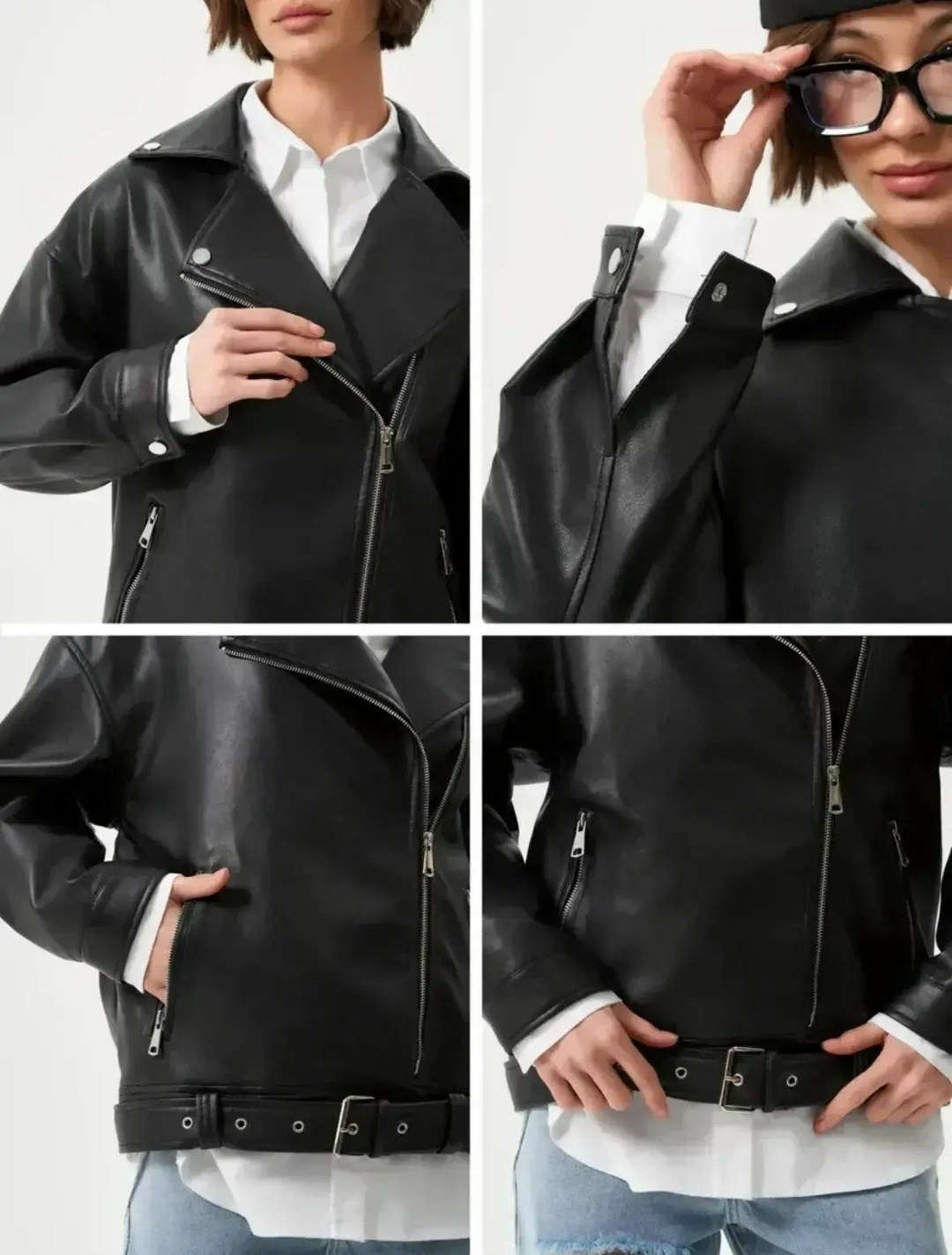 куртка-косуха oversize из искусственной кожи befree,кожаная куртка,куртка косуха,снежная королева куртка косуха,оверсайз куртка