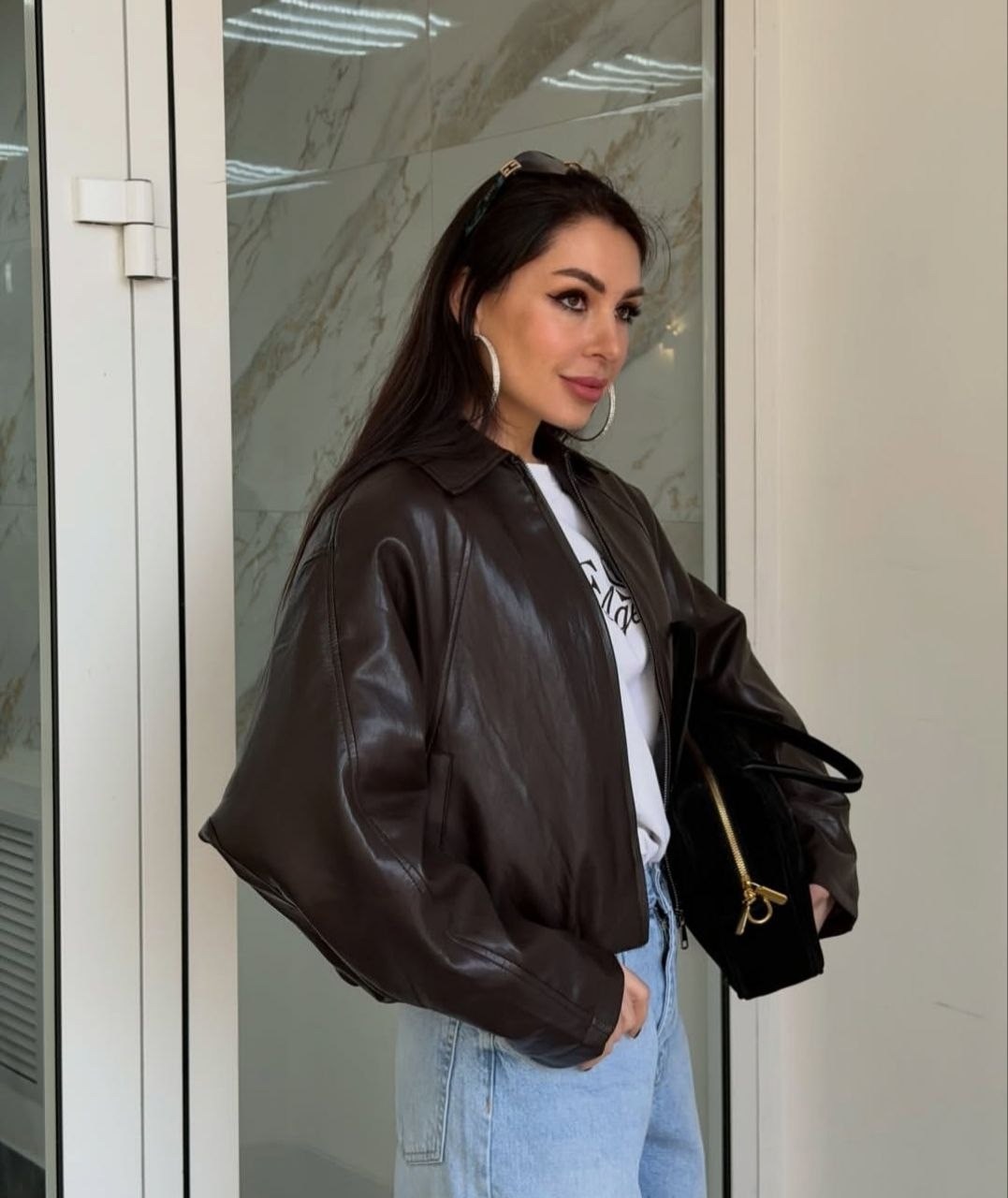 куртка бомбер,women’s fashion 90s leather jacket oversized brown bomber jacket,80 s vintage women oversized bomber fully grain leather jacket,куртка бомбер из экокожи emberens,куртка кожаная