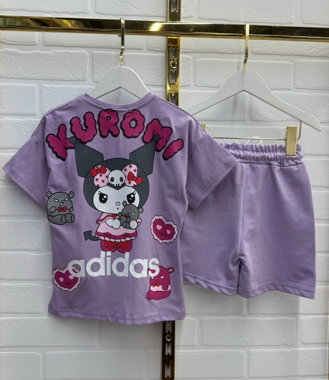 летний костюм для девочек,костюм для девочек,комплект футболки,adidas original,ребенок