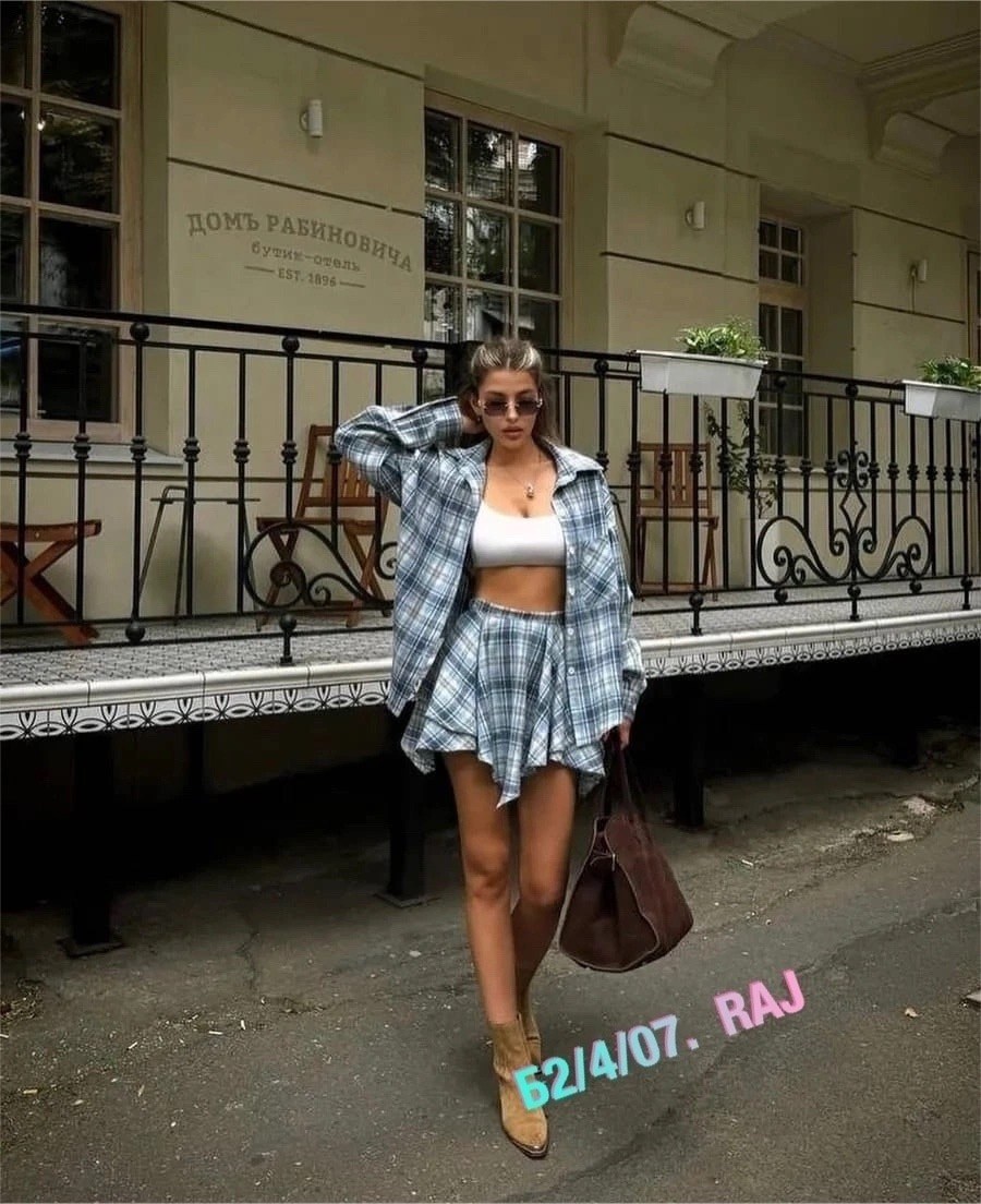 костюм с юбкой и рубашкой, костюм с юбкой и рубашкой,костюм в клетку,костюм двойка с юбкой,костюм с юбкой и рубашкой арт. 11325262