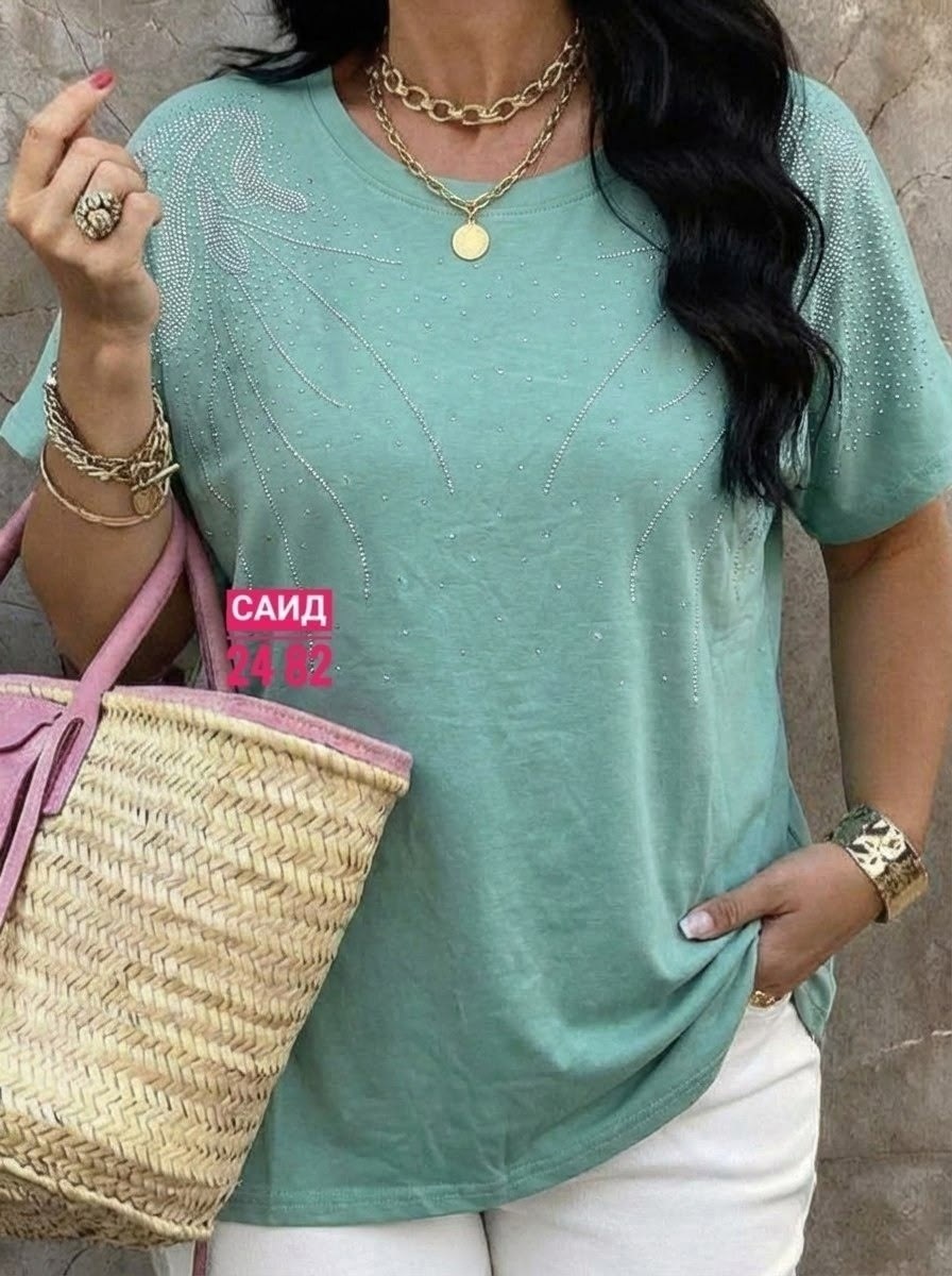 футболка больших размеров женская,футболка женская,футболка женская с стразами,футболки женская оверсайз,футболка оверсайз со стразам
