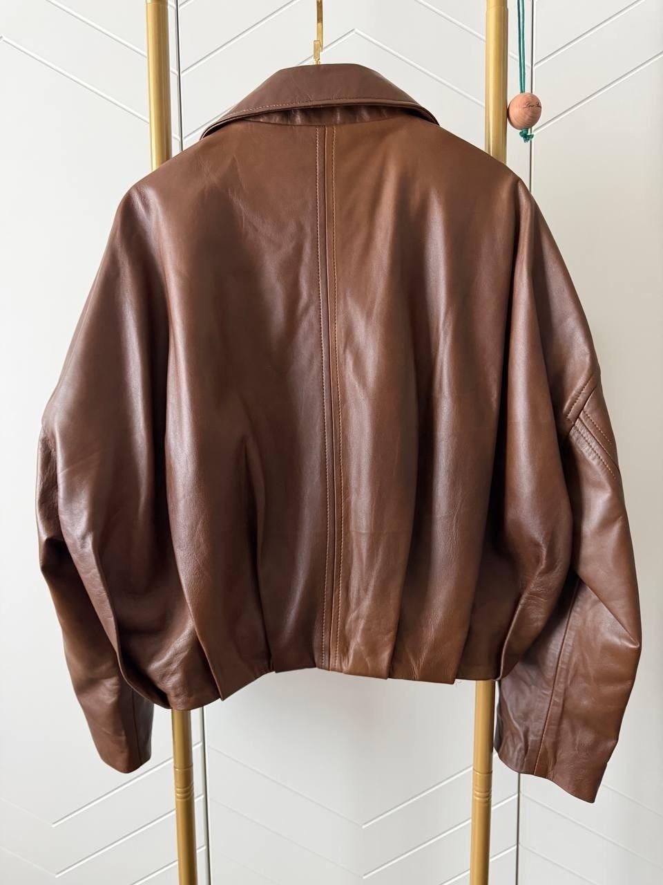куртка бомбер из экокожи emberens,куртка бомбер оверсайз кожаная c&c fashion,куртка бомбер из экокожи emberens цвет коричневый,куртка бомбер,женская кожаная куртка