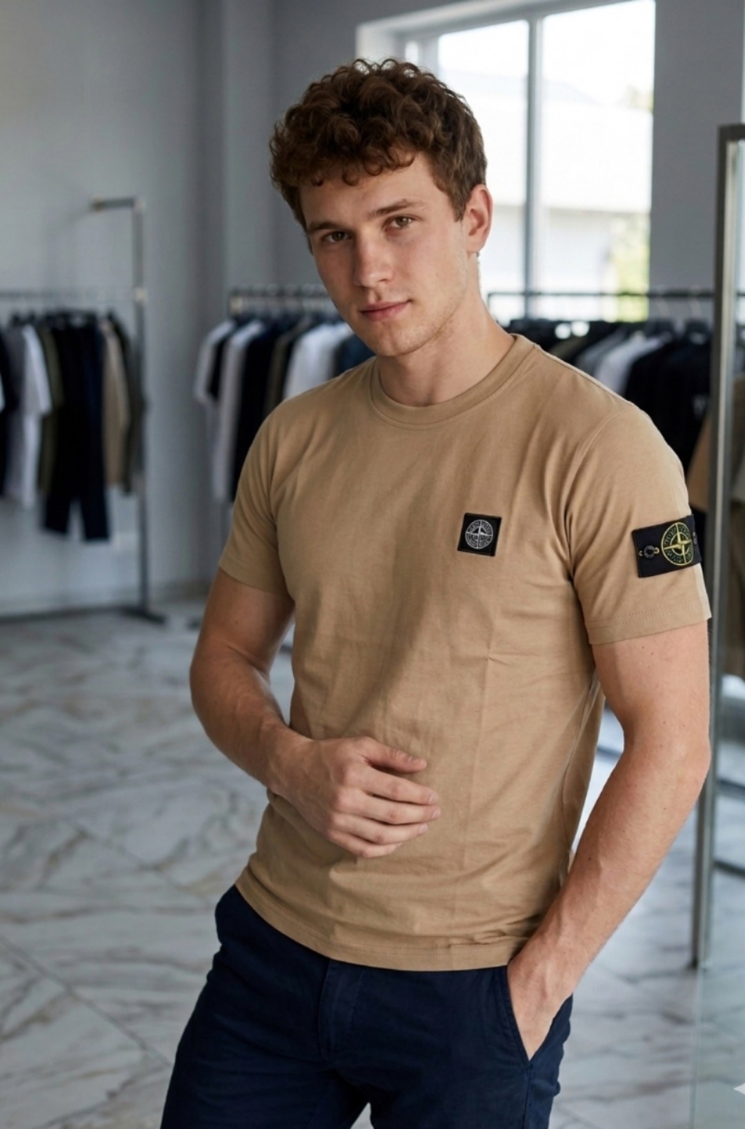 красная футболка стон айленд,футболка мужская stone island,stone island,футболка стон айленд,футболка stone island