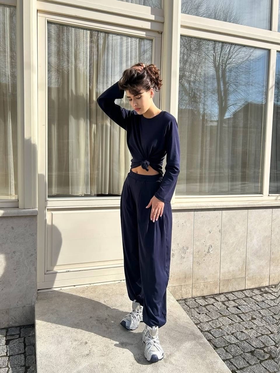 костюм спортивный брючный оверсайз luxesev 231608615,костюм спортивный брючный оверсайз luxesev,повседневный костюм,трикотажный костюм с брюками палаццо,трикотажный костюм с широкими брюками