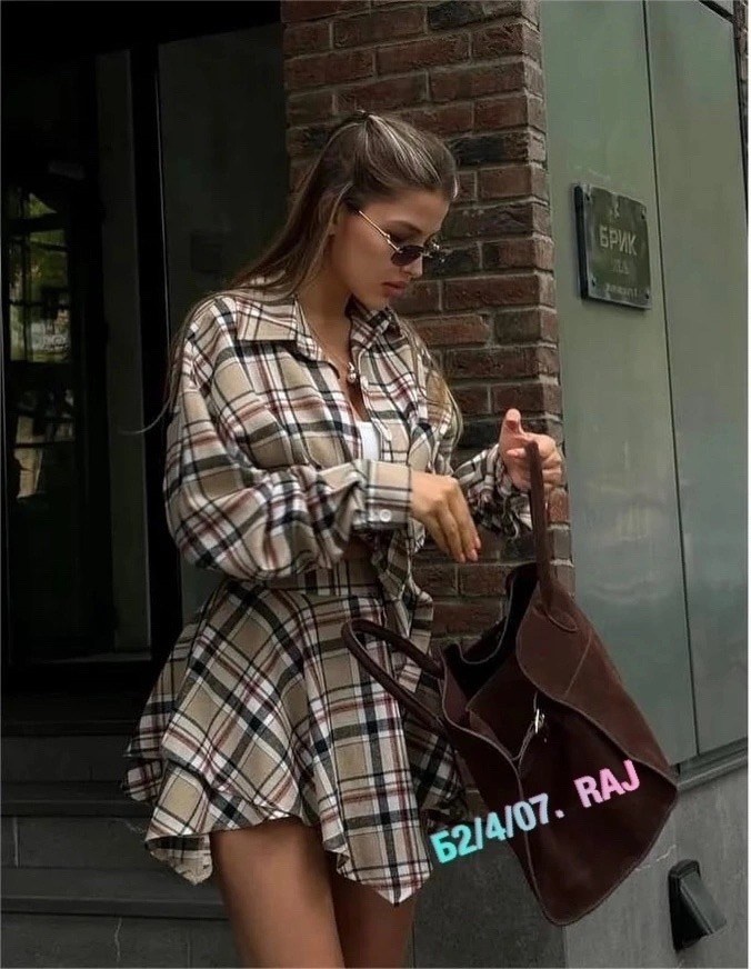 костюм с юбкой и рубашкой, костюм с юбкой и рубашкой,костюм в клетку,костюм двойка с юбкой,костюм с юбкой и рубашкой арт. 11325262