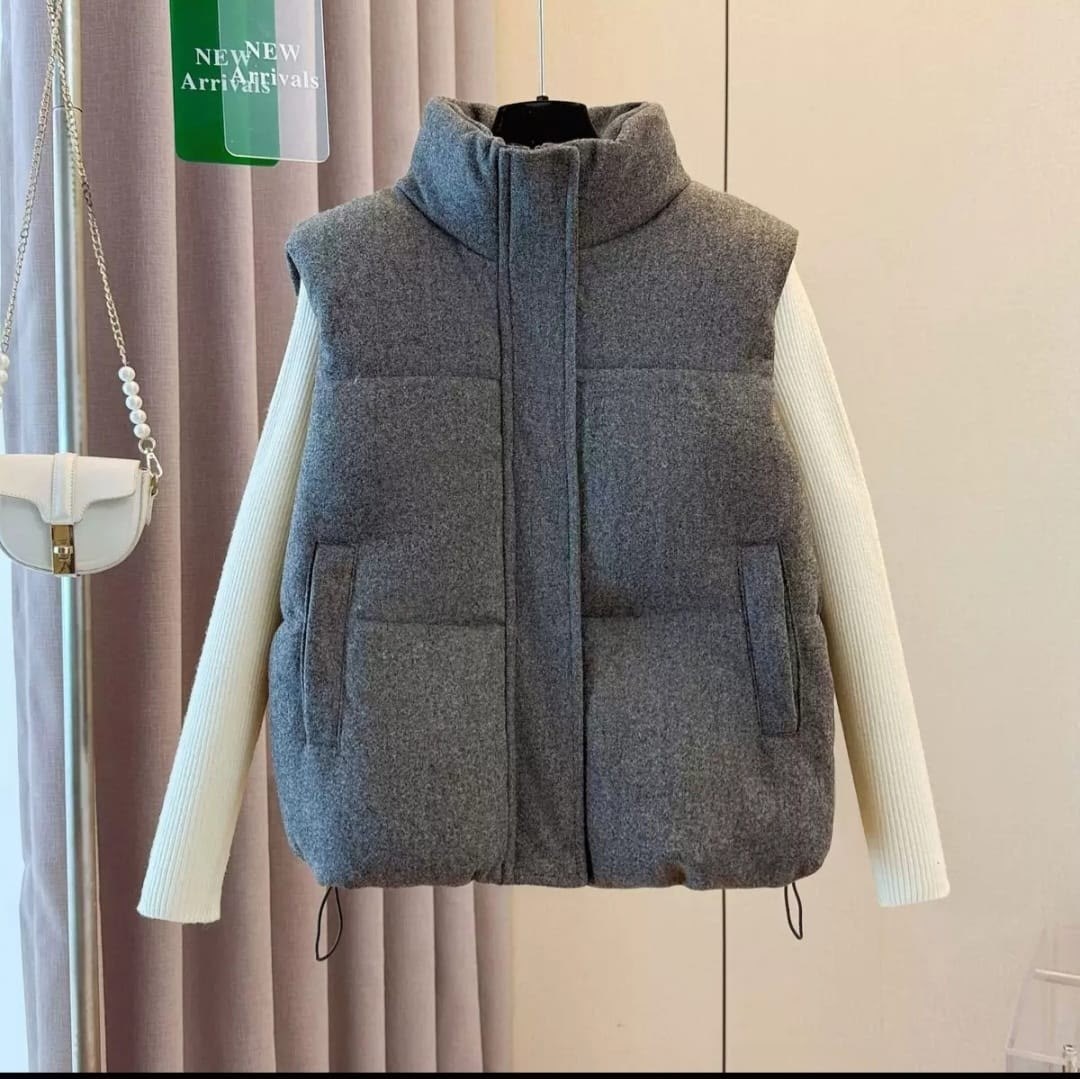 жилетка юникло женская серая,жилет женский,теплый жилет,корейская мода,жилетка женская