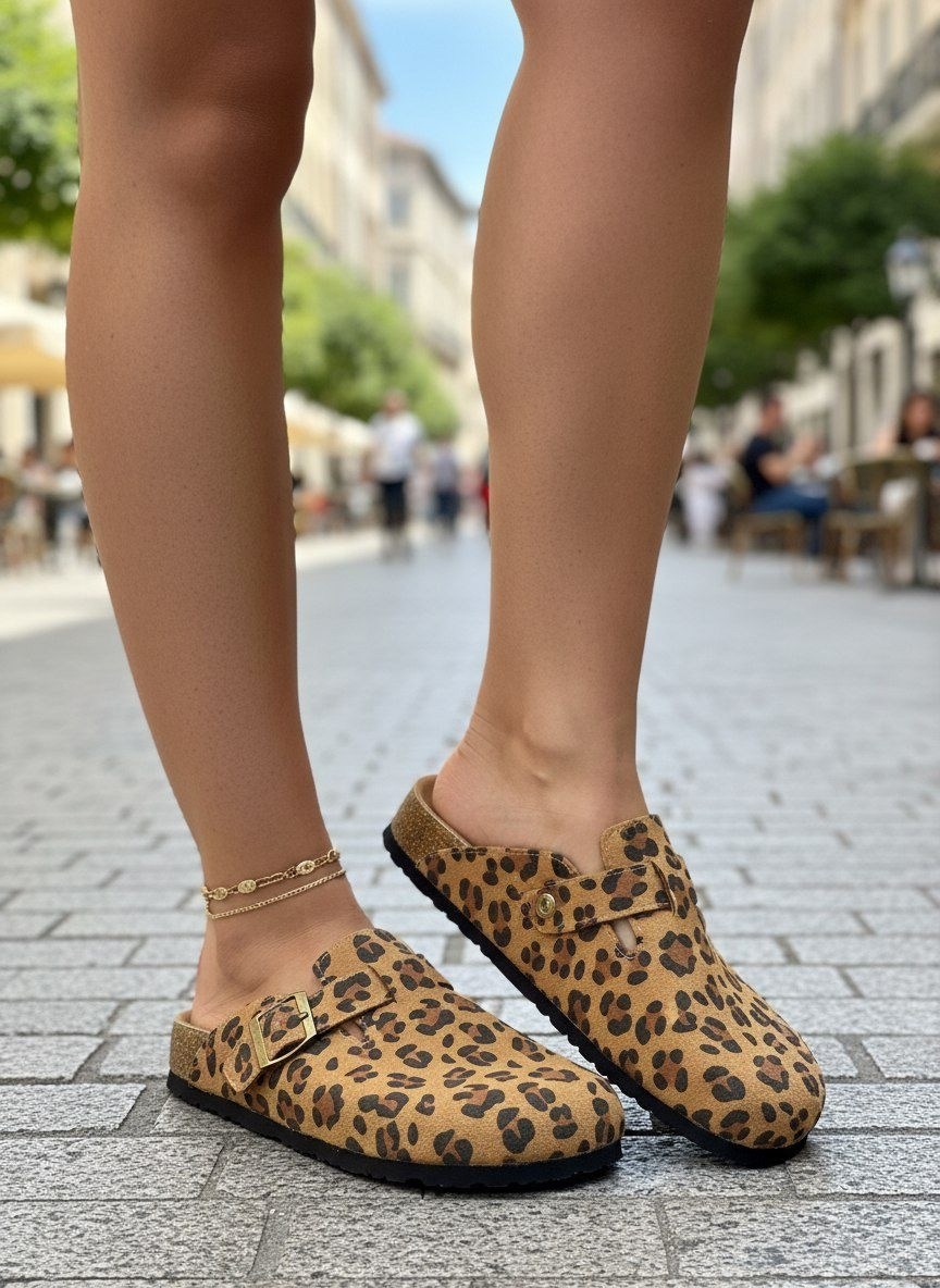 ,сабо женские,леопардовые сабо,леопардовые лоферы,тапочки модные