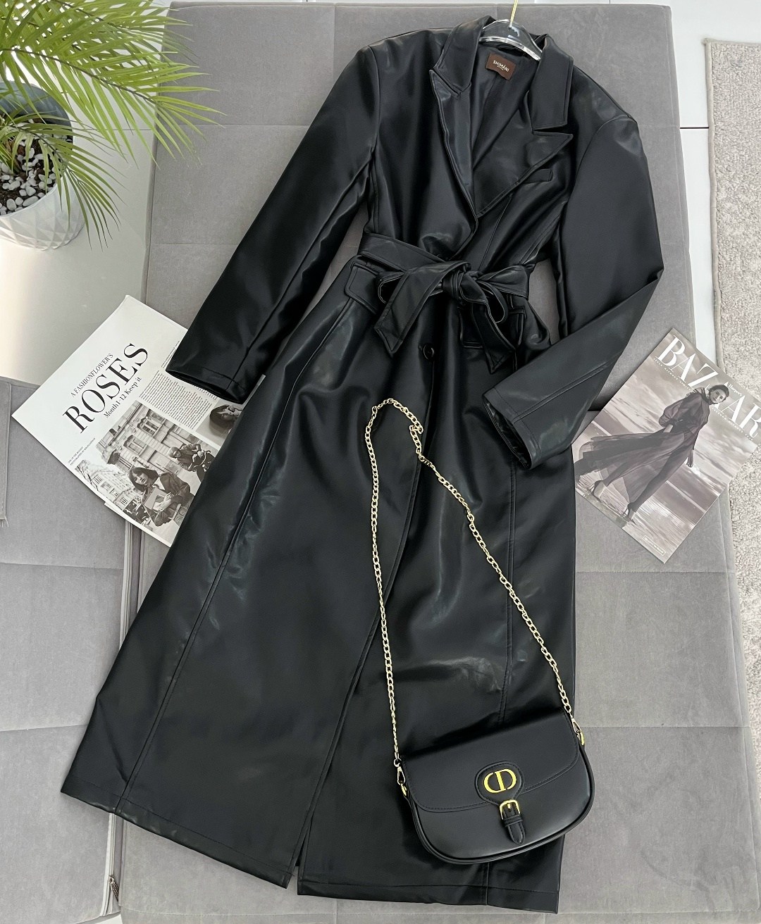 тренч плащ кожаный длинный simile instyle 332809250,тренч плащ кожаный длинный simile instyle,кожаный тренч,тренч плащ кожаный,кожаный плащ женский