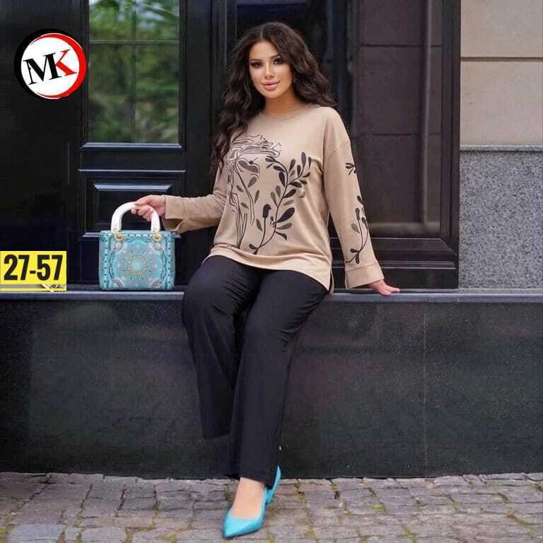 джемпер rumoda артикул 2145 капучино,джемпер rumoda 2145 капучино,костюм женский,брючные костюмы женские,костюм комплекты