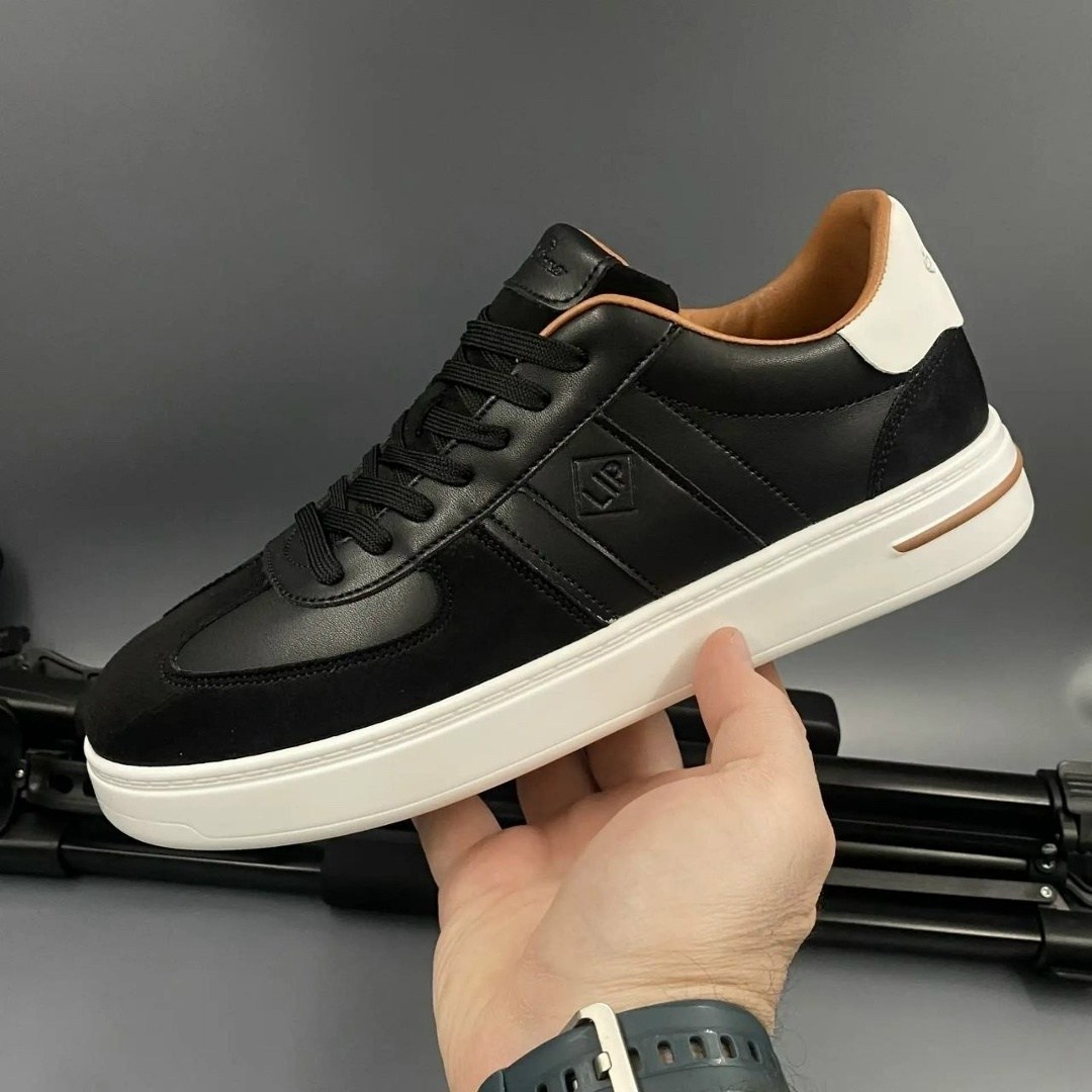 мужские кеды,кроссовки beverly hills sneakers black monogram with caramel top louis vuitton,кроссовка мужской,,мужские кожаные кеды
