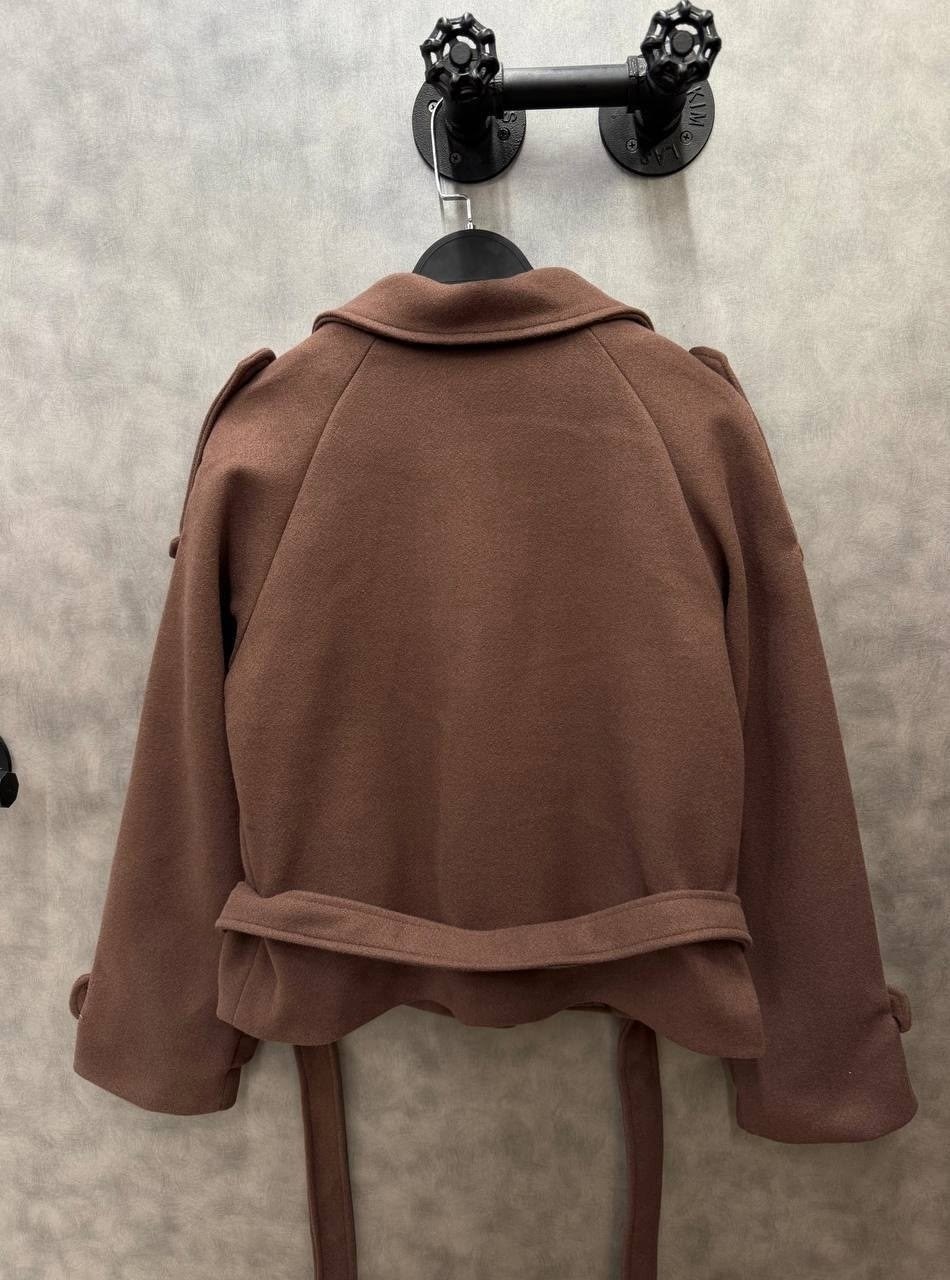 taruxy модное двубортное шерстяное пальто для офиса,короткое пальто,шерстяное пальто,пальто короткое оверсайз,пальто женские