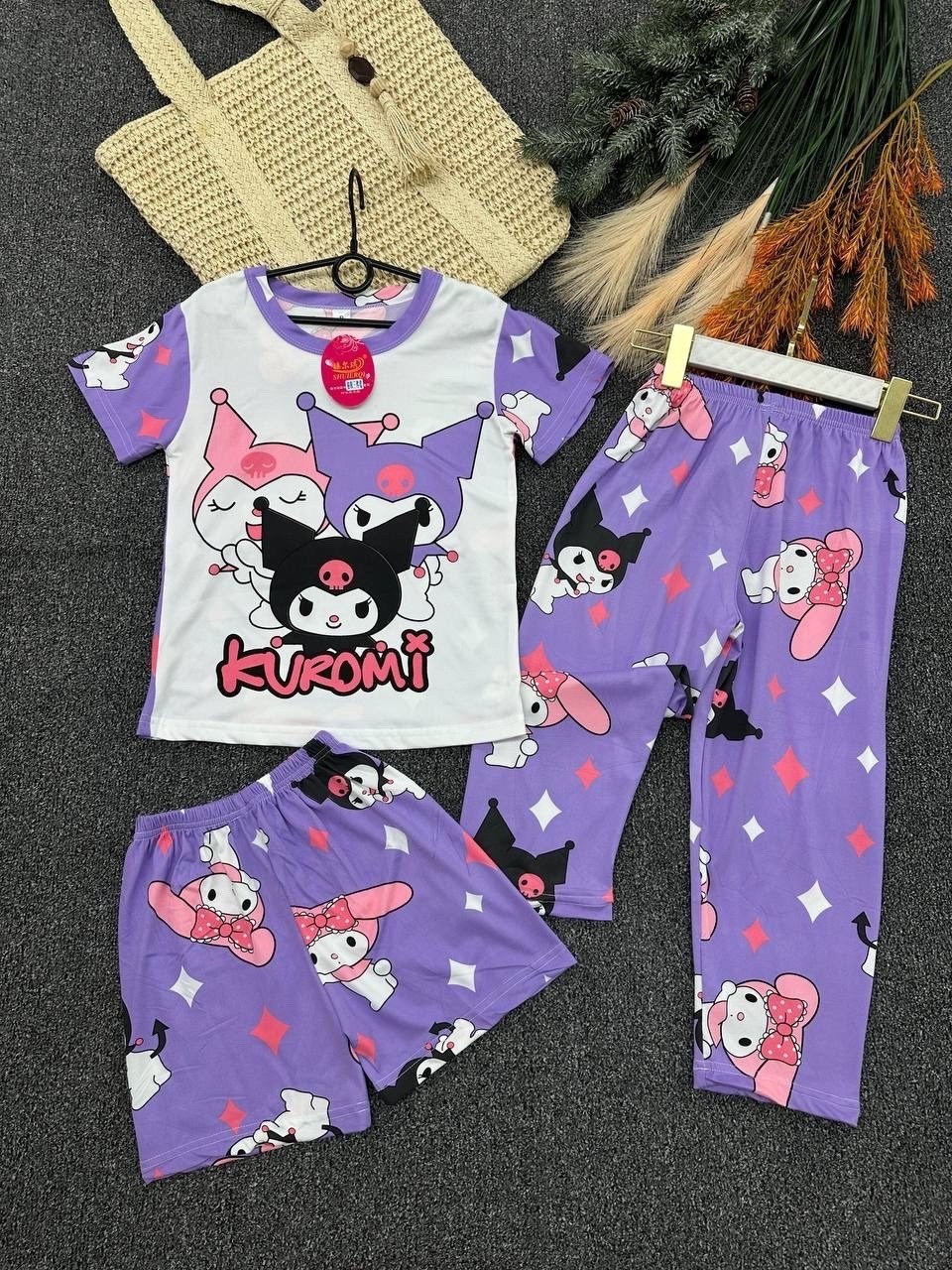 пижама для девочки,пижама с санрио,пижама комплект,пижама детская,детская пижама sanrio