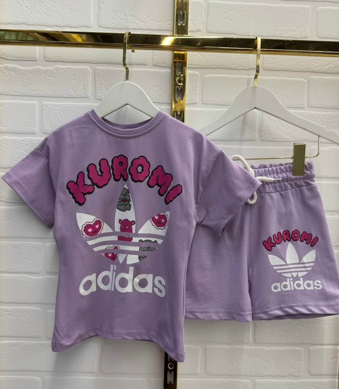 летний костюм для девочек,костюм для девочек,комплект футболки,adidas original,ребенок