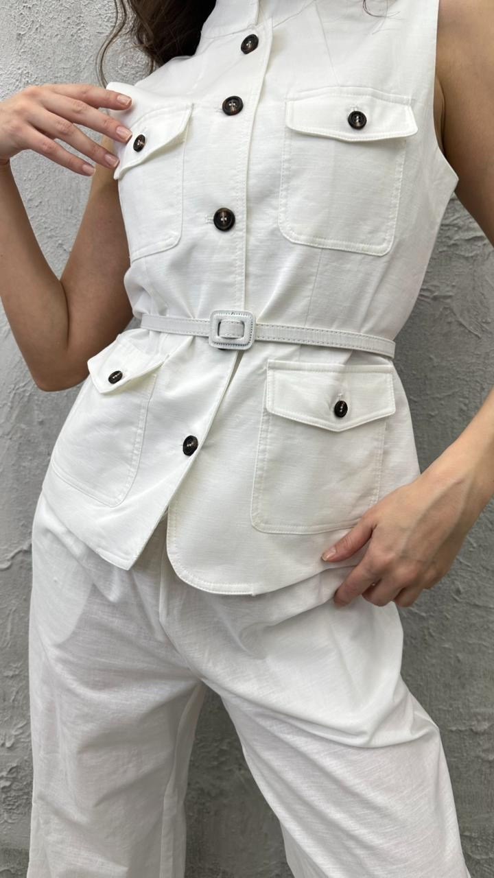 жилетка женская,жилет льняной,жилет из льна,белый жилет,жилет