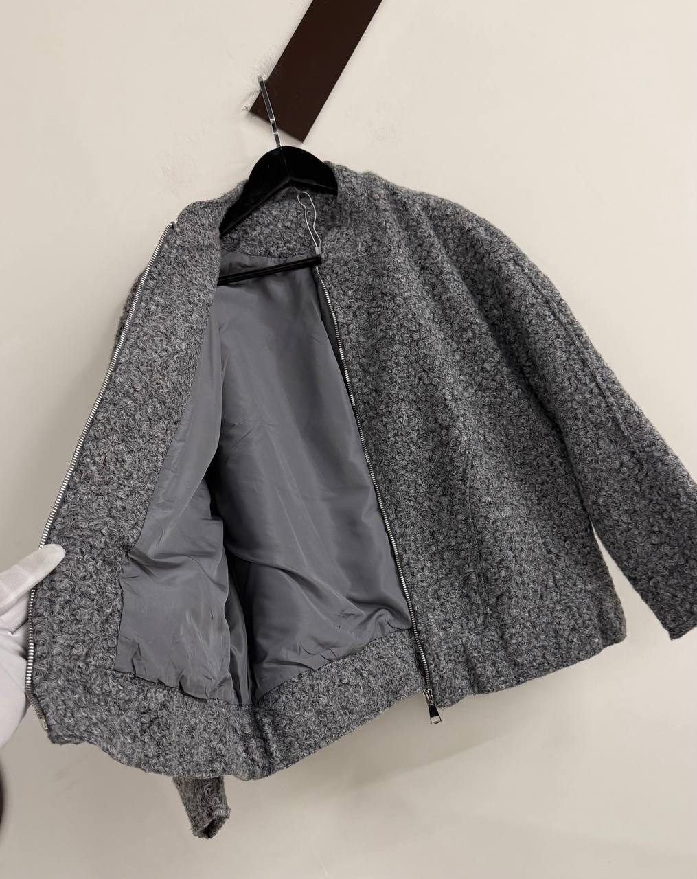 укороченная куртка из букле zara серый,куртка букле zara,куртка букле женская,куртка букле,шерстяное пальто