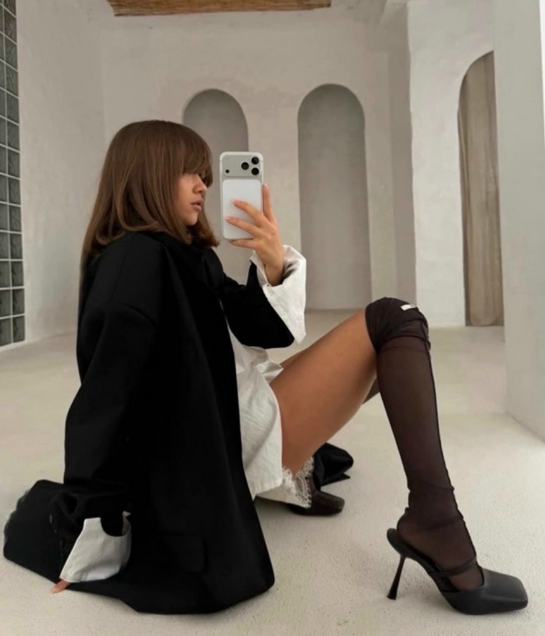 высокая мода,кожаное платье,одежд,образ для фотосессии