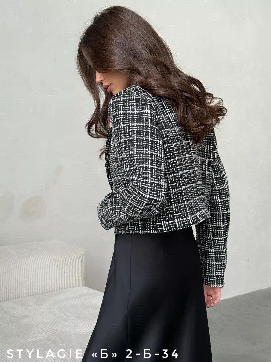 пиджак твидовый укороченный жакет mai name,твидовый жакет укороченный пиджак erden brand,твидовый жакет черный укороченный,твидовый жакет,пиджак твидовый укороченный