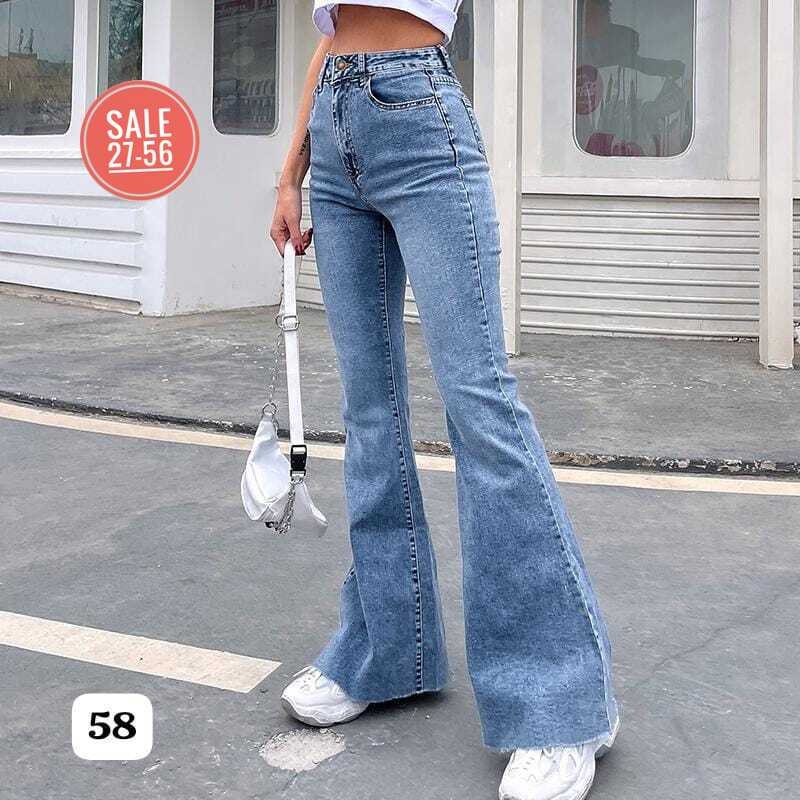 джинсы клеш с высокой талией,женские джинсы клеш,джинсы клеш 2026,голубые джинсы клеш,джинсы клеш