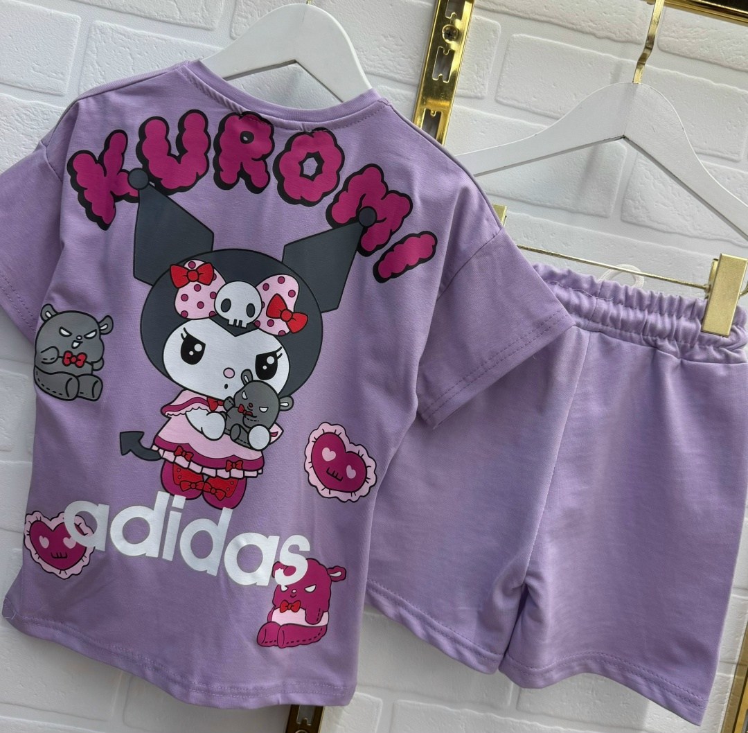 летний костюм для девочек,костюм для девочек,комплект футболки,adidas original,ребенок