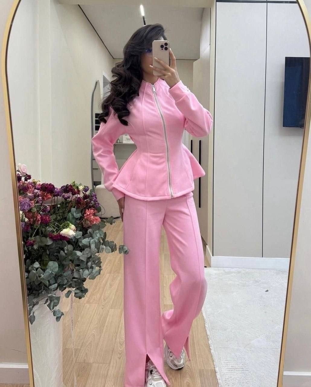 повседневный костюм,брючный костюм,костюм женский,костюм трехнитка в стиле zara бомбер + штаны палаццо с лентой,женский модный костюм