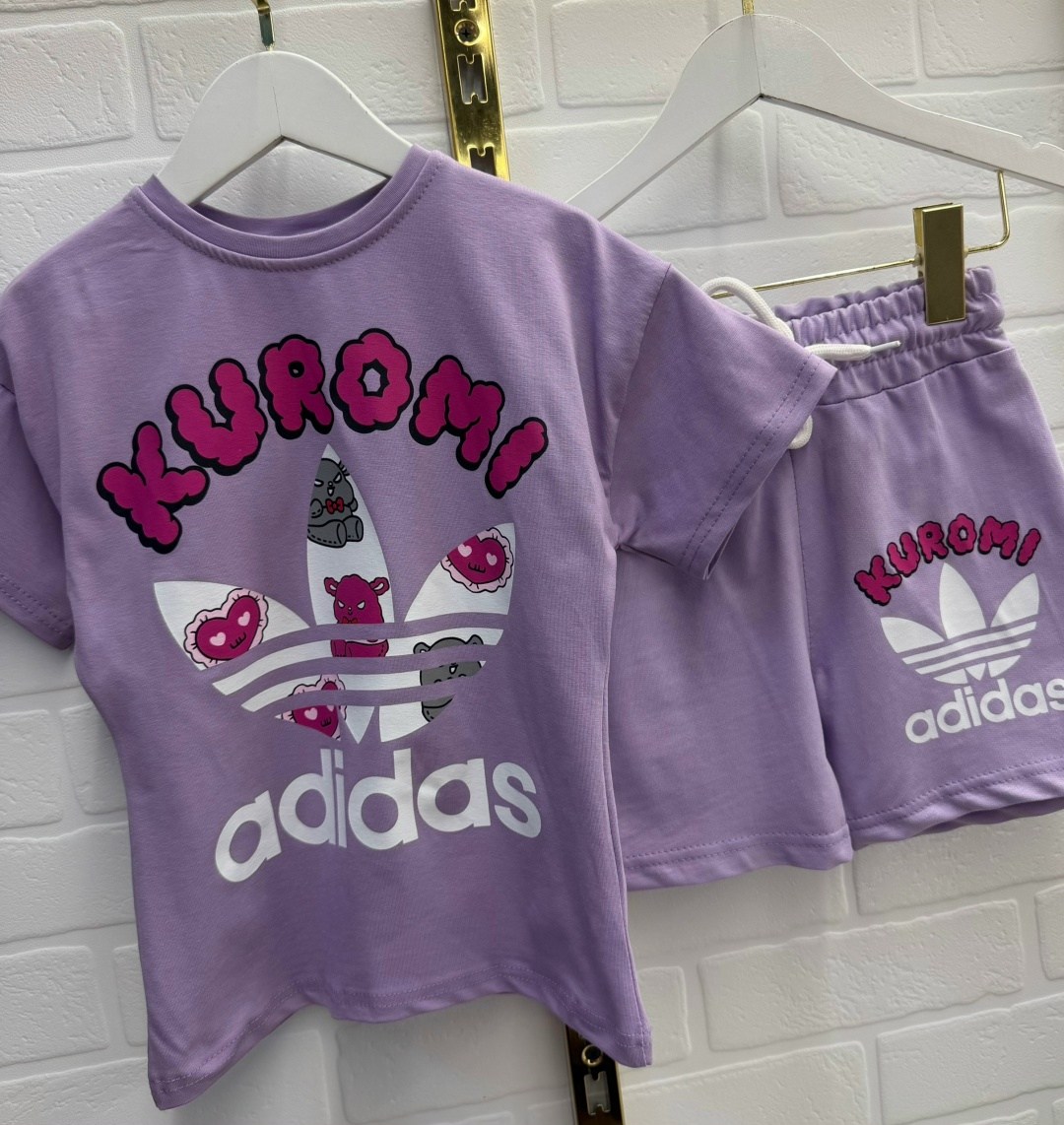летний костюм для девочек,костюм для девочек,комплект футболки,adidas original,ребенок