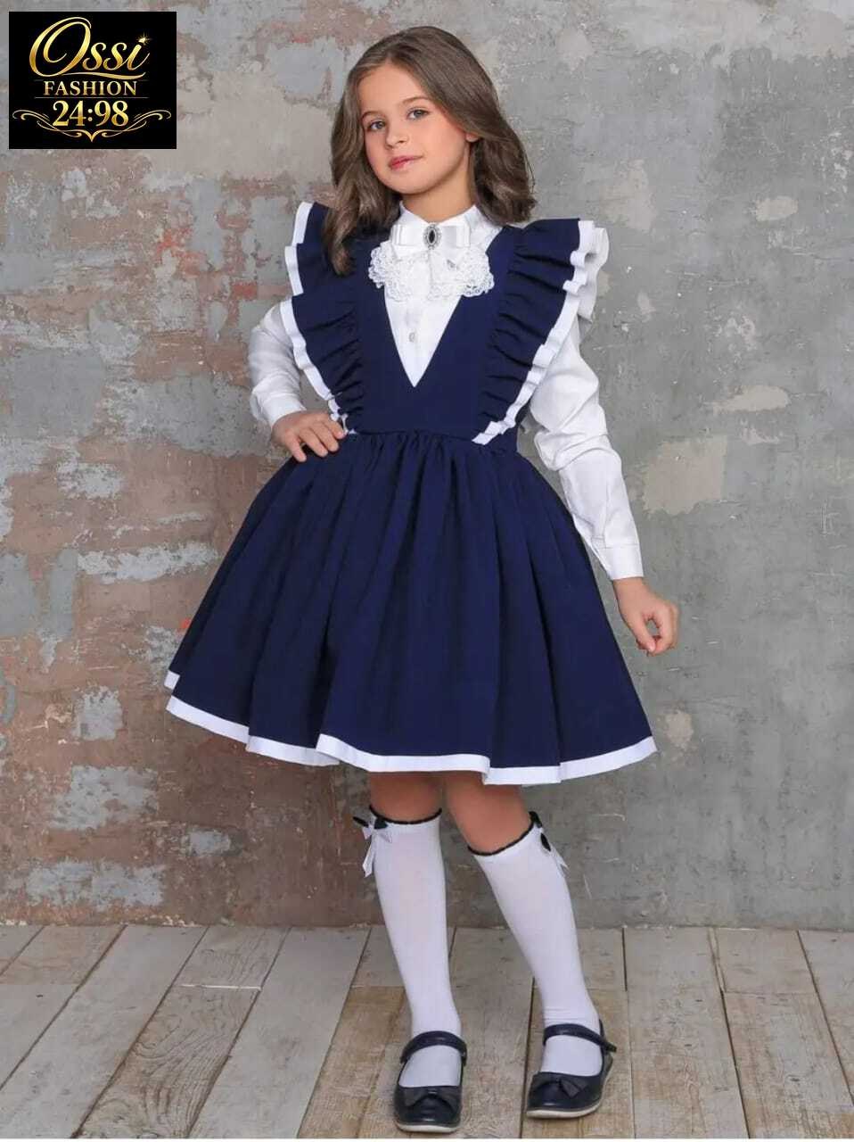 сарафан школьный для девочек,сарафан для девочек школьный нарядный,школьный сарафан с крылышками леди цвет темно-синий арт. 89002,школьный сарафан с крылышками леди темно-синий арт. 2100409,сарафан шк