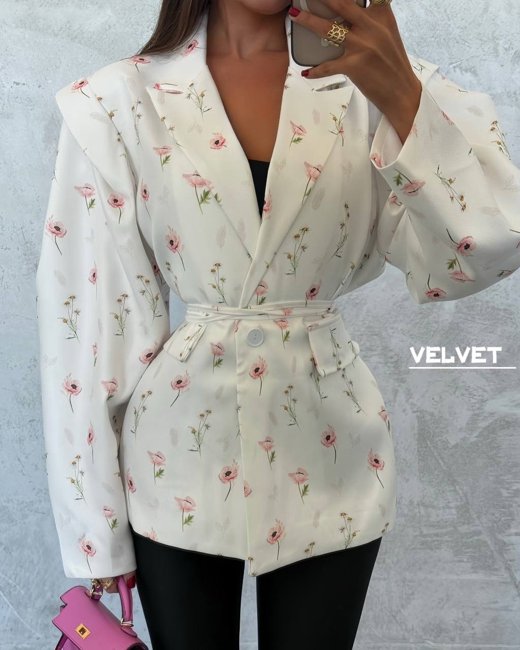 пиджак белый женский,женский пиджак,пиджак,пиджак оверсайз с цветочным принтом leroy style