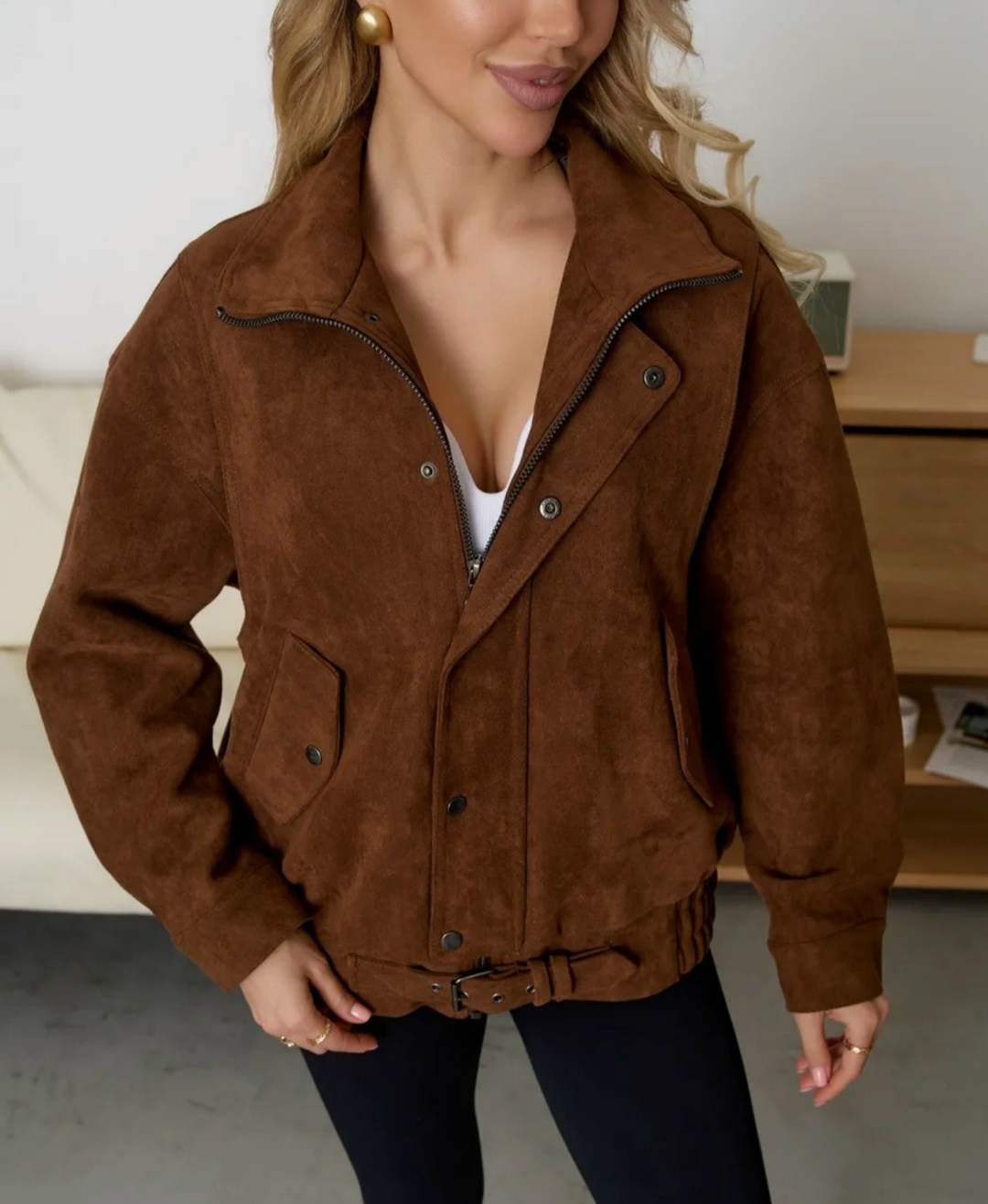 замшевый бомбер укороченный на осень vantaime 338766884,замшевая куртка,женская куртка из натуральной замши,куртка из замши женская,куртка замш