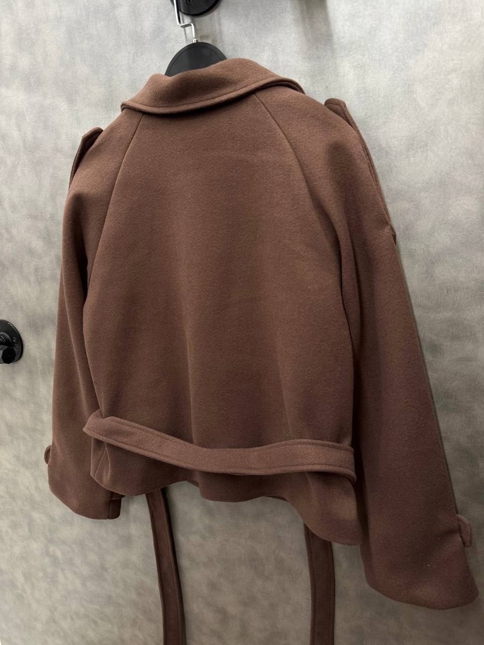 taruxy модное двубортное шерстяное пальто для офиса,короткое пальто,шерстяное пальто,пальто короткое оверсайз,пальто женские