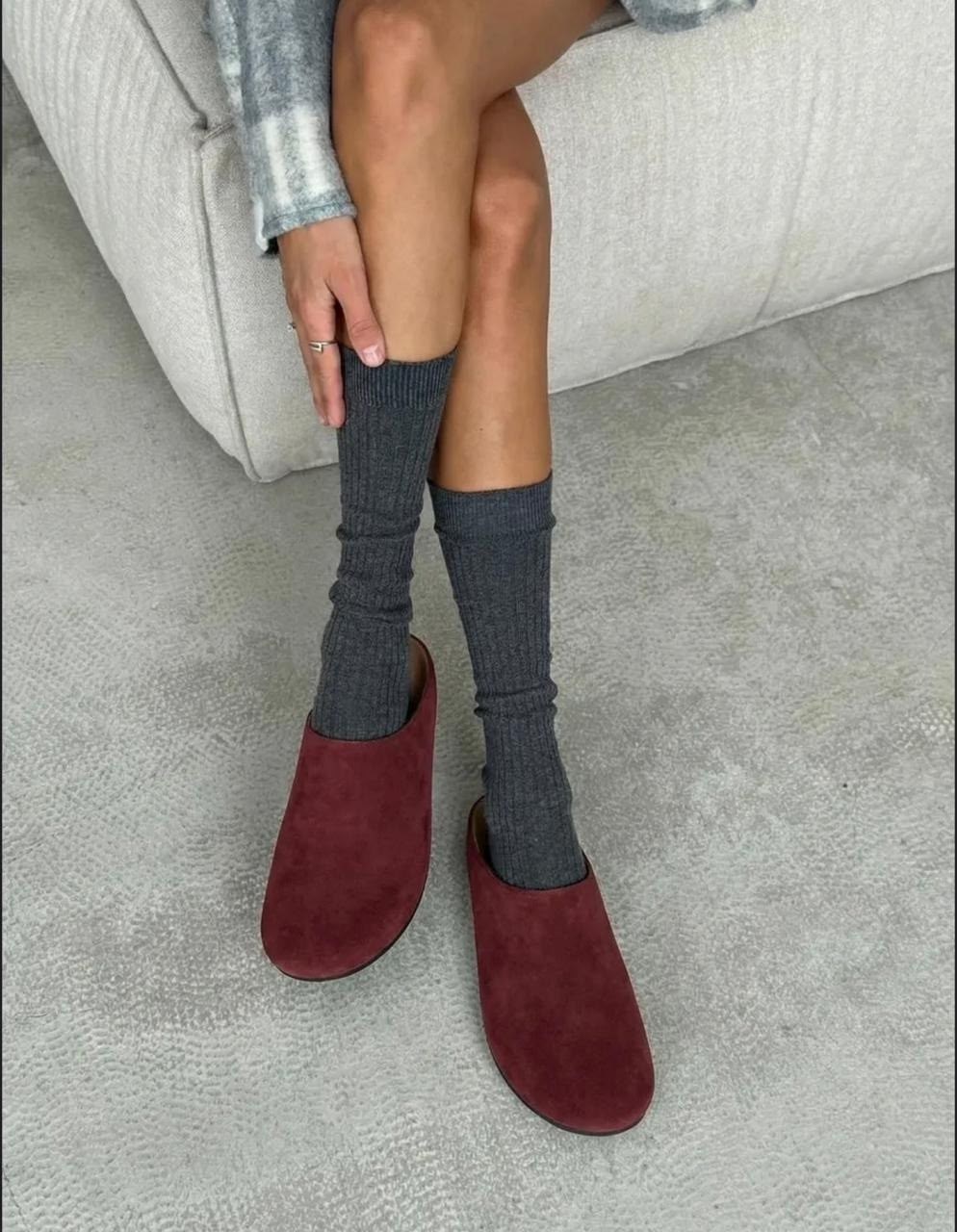 мюли ортопедические женские,домашние тапочки,удобная ,длинные носки,носки повседневные