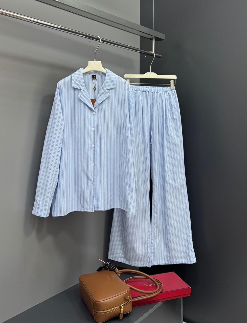 костюм-пижама домашний рубашка со штанами,повседневный костюм,костюм с брюками и рубашкой,рубашка льняная в полоску летняя,костюм пижамный с