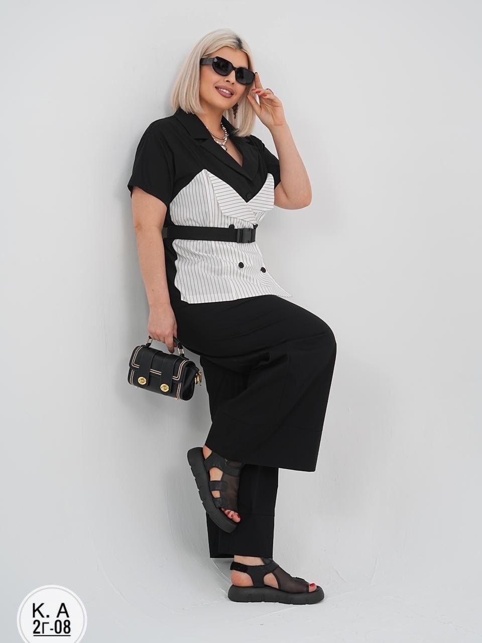 брючный комплект,стильные костюмы,блуза трикотажная,женские жилеты,блуза