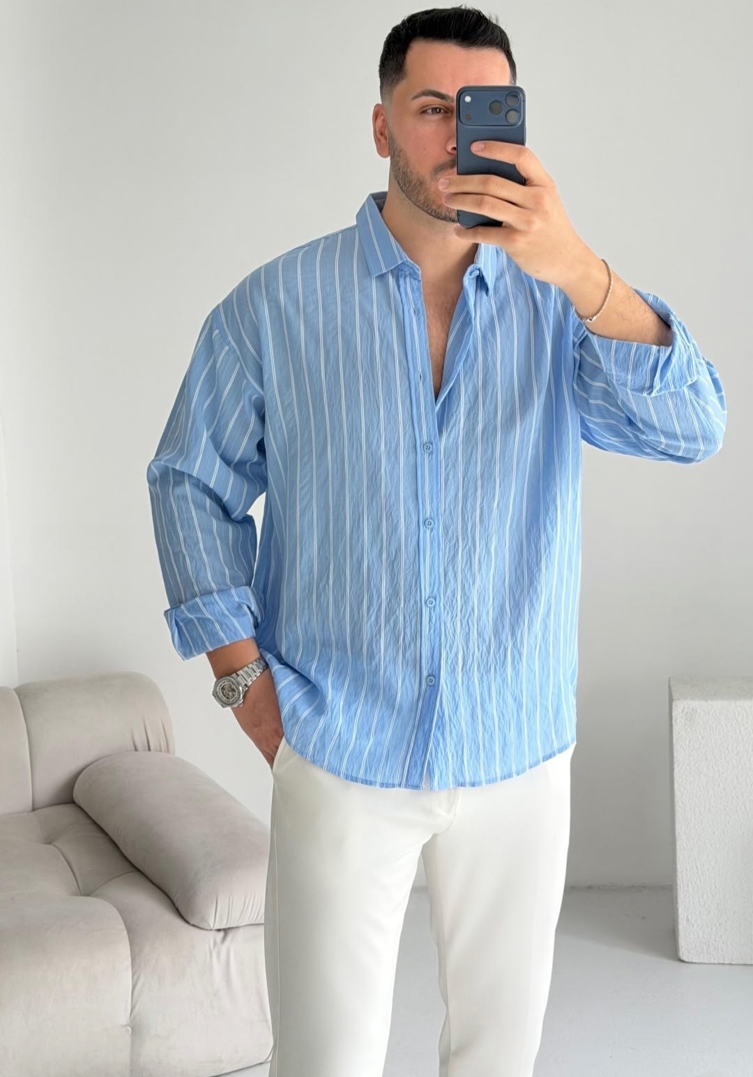 keten gömlek,рубашка в полоску,мужская мода,мужская рубашка в полоску с длинным рукавом,повседневная рубашка в полоску