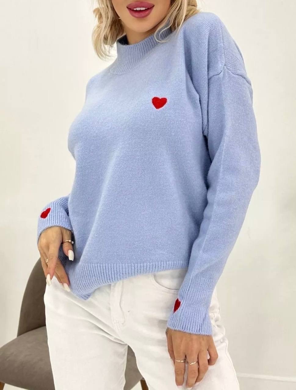свитер оверсайз с сердечками,свитер с сердечками,джемпер с сердечками,свитер оверсайз сердечки emmiloves,джемпер оверсайз