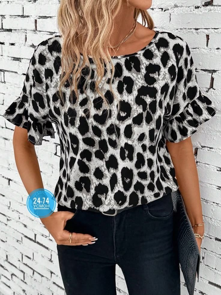 блузка больших размеров с леопардовым принтом,блузка женская,блузка леопардовая,женские блузки больших размеров,блуза