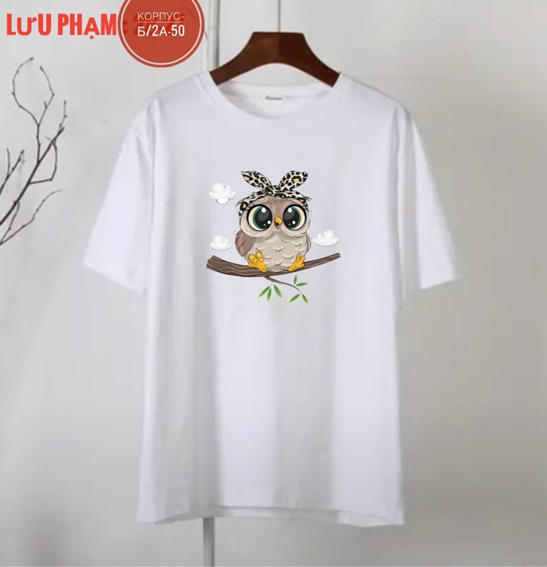 женские футболки с принтом,футболки женская,футболки женские модные,футболка с принтом совы,футболка женская с рисунком