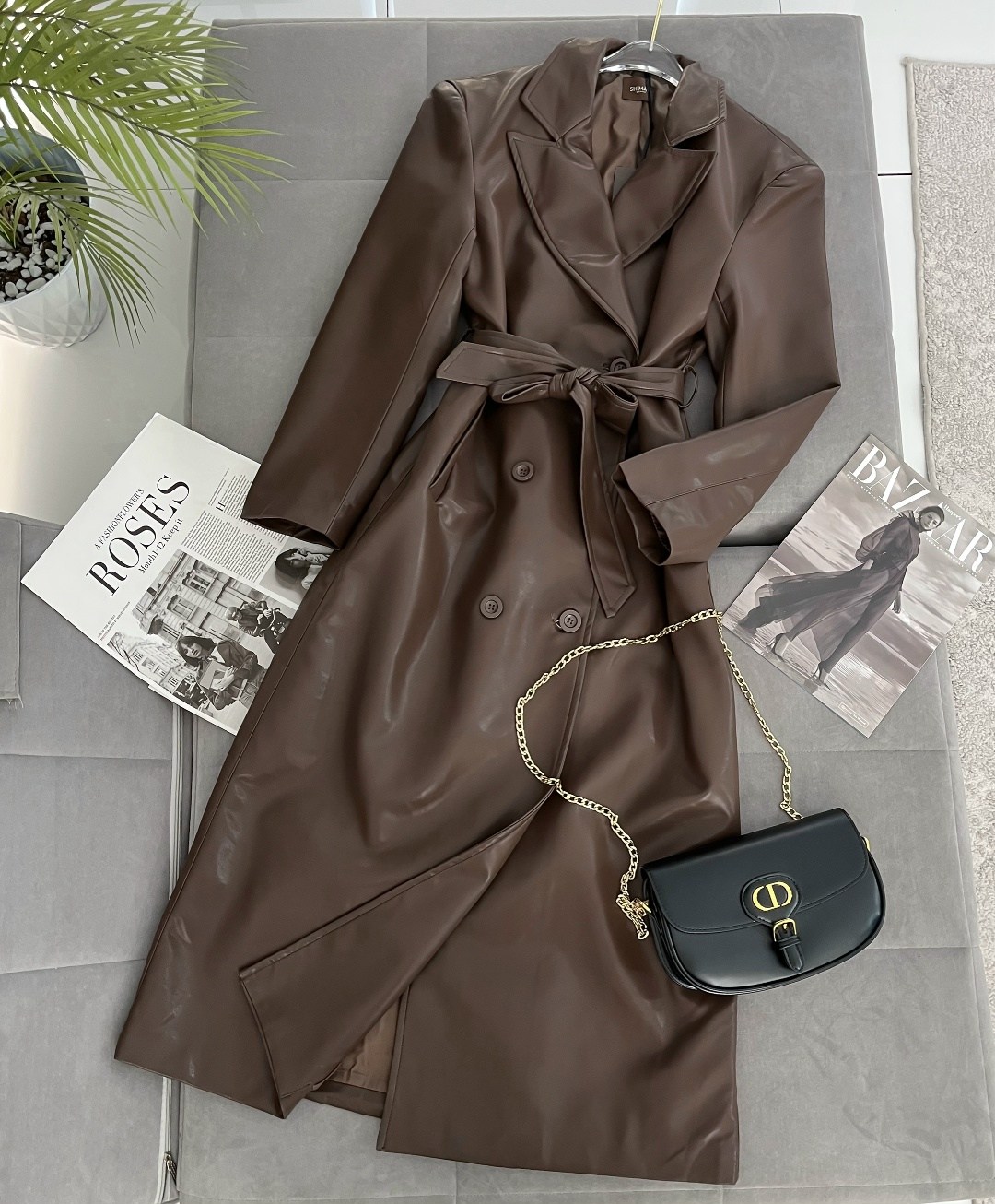 тренч плащ кожаный длинный simile instyle 332809250,тренч плащ кожаный длинный simile instyle,кожаный тренч,тренч плащ кожаный,кожаный плащ женский