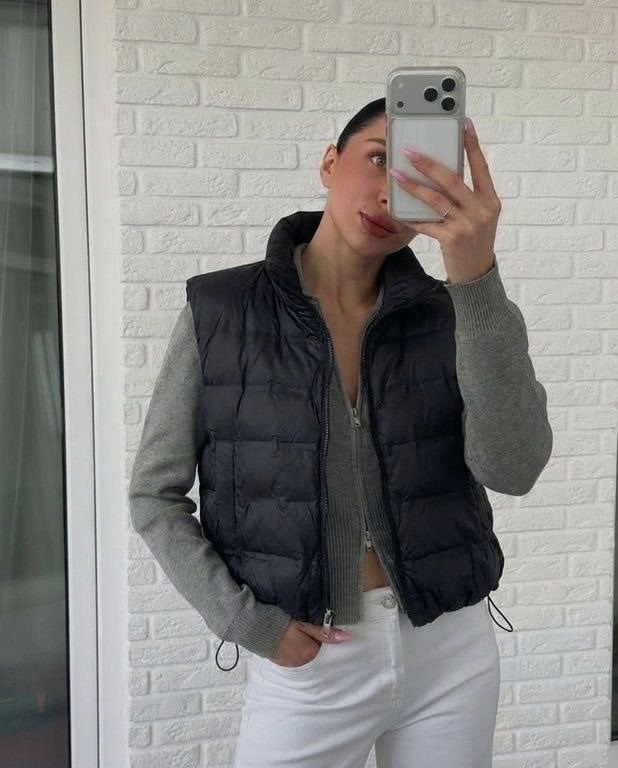 жилетка женская,жилетка укороченная,теплый жилет,жилет женский,жилет