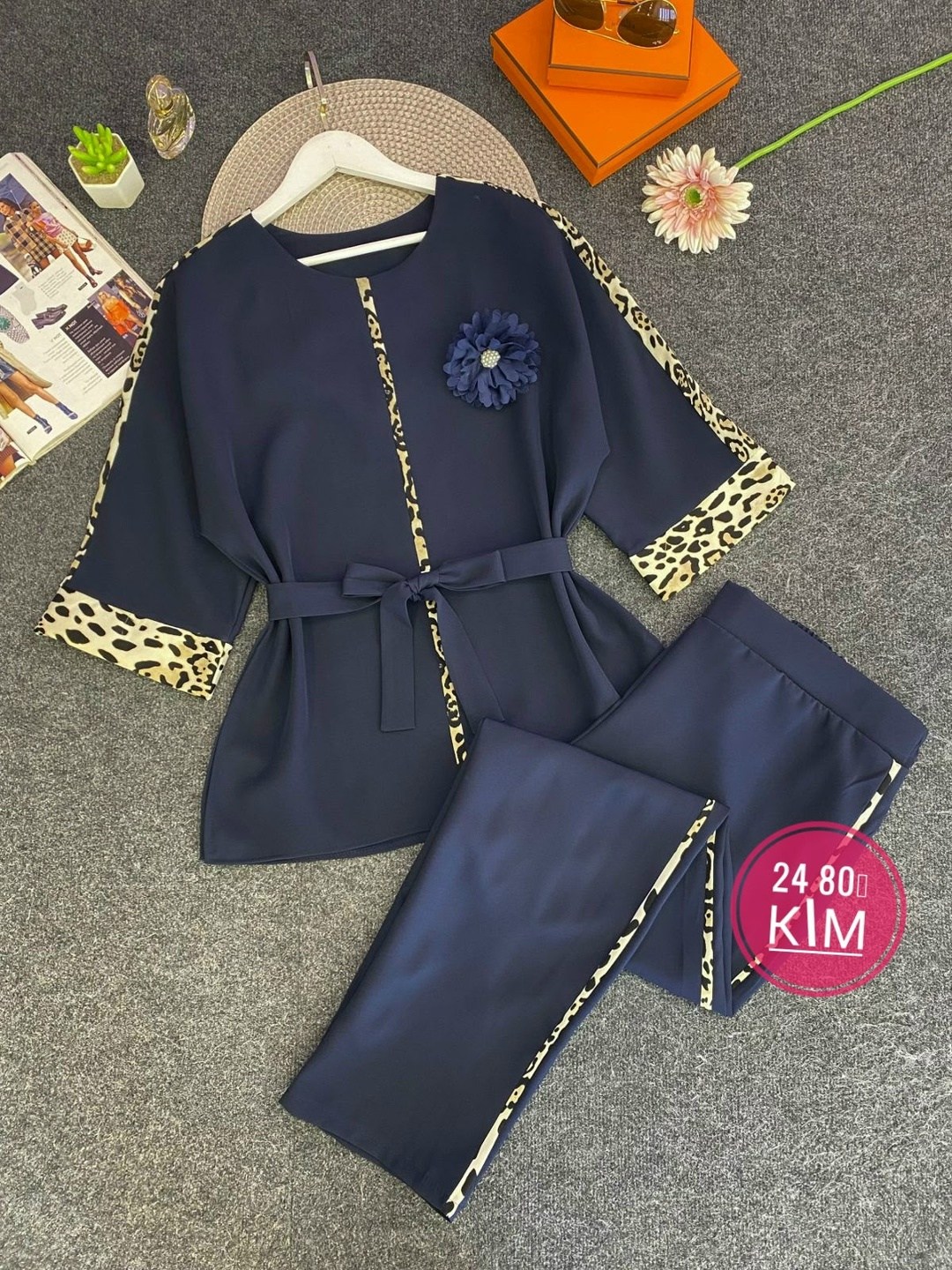 брючный костюм ninele 5959 синий,брючный костюм,брючный костюм больших размеров,женский брючный костюм,женский костюм